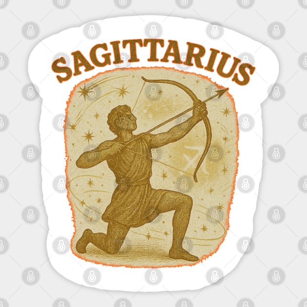 Sagittarius Star Sign of the Zodiac Sticker by Stylecombinator
